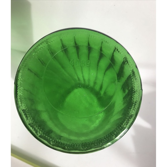 Hoosier 4089 Ribbed Glass Vase‎ Emerald Green Large Top Cylinder Bottom 1960s - Picture 7 of 7